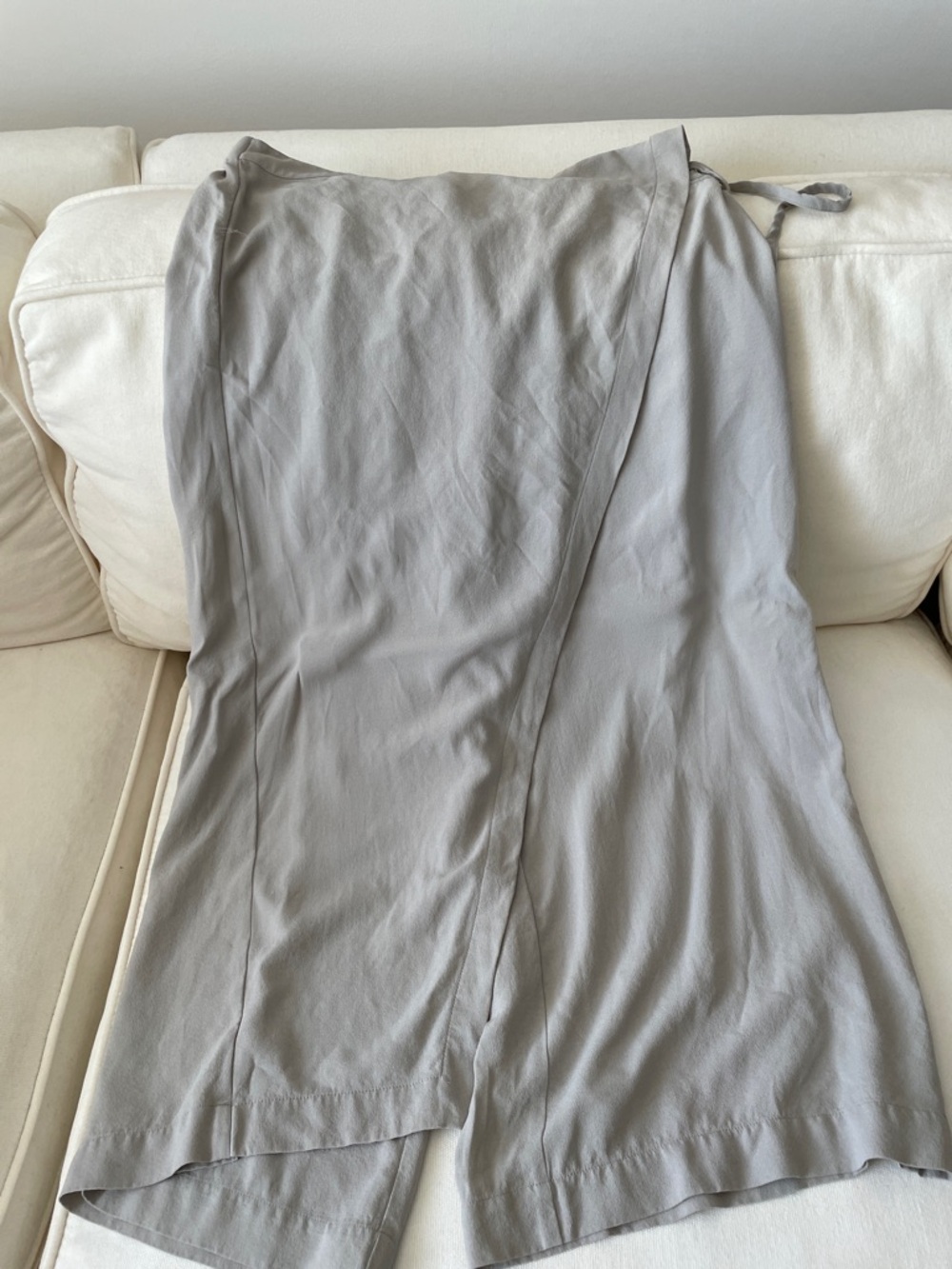 Eileen Fisher Stone Gray Elastic-Waist pants